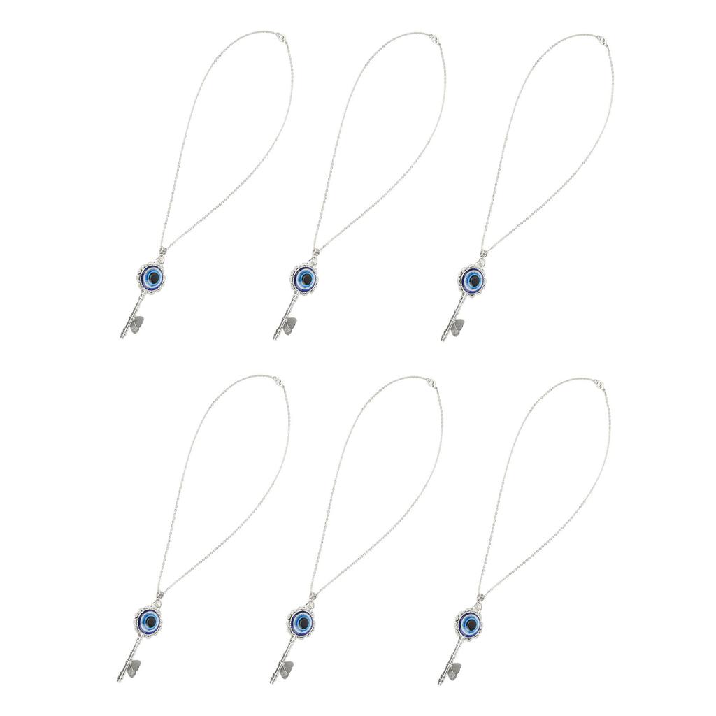 6 BUC Colier Ochi Rău Formă Cheie Noroc Ochi Albastru Colier Elegant Fermecător Aliaje Sticlă