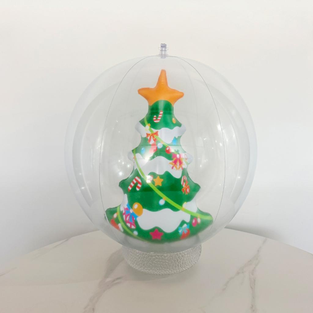 Christmas Cartoon Inflatable  With Green, Thick And Transparent PVC Toy Balls Arranged In The Courtyard