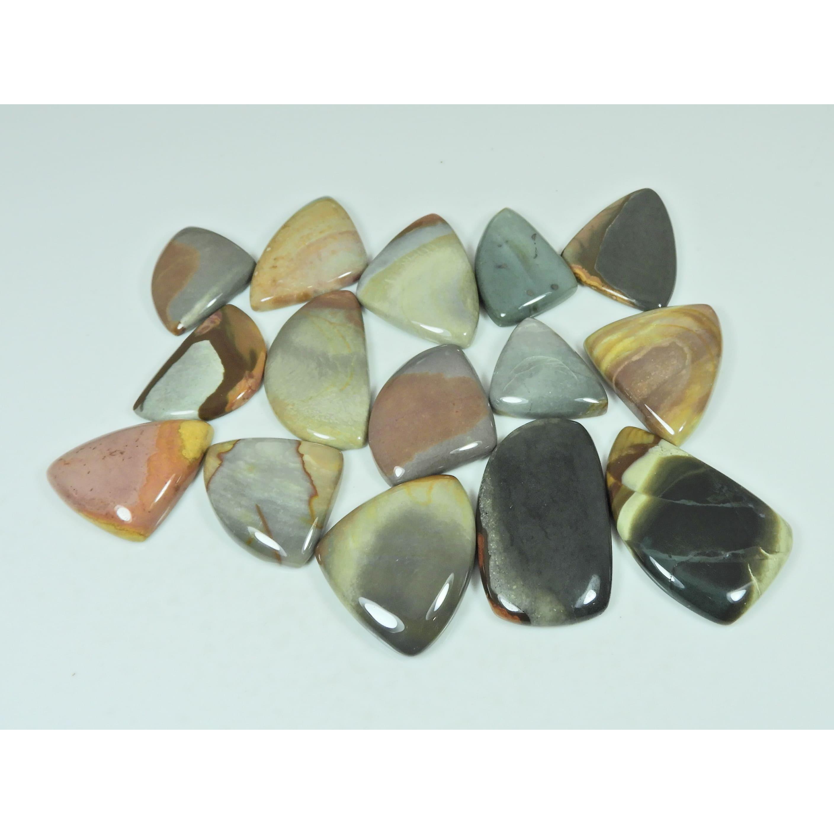 400Cts.Natural Imperial Jasper Fancy Shape Cabochon Loose Gemstone 15Pcs Lot C-2959