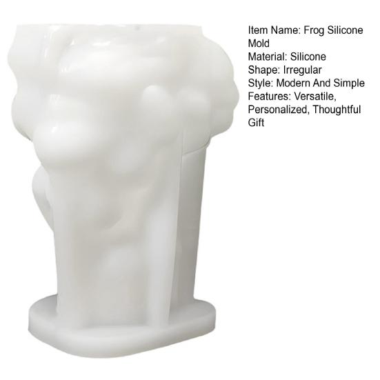 3D Frog Silicone Mold for Candles Soap Resin Plaster Crafts Flexible Casting Mold Reusable DIY Molding Kit Unique Cake Decorations
