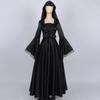 European and American Plus-Size Gothic Long Dress for Women, Renaissance Cosplay Costume, Halloween Ball Cosplay Performance Outfit.