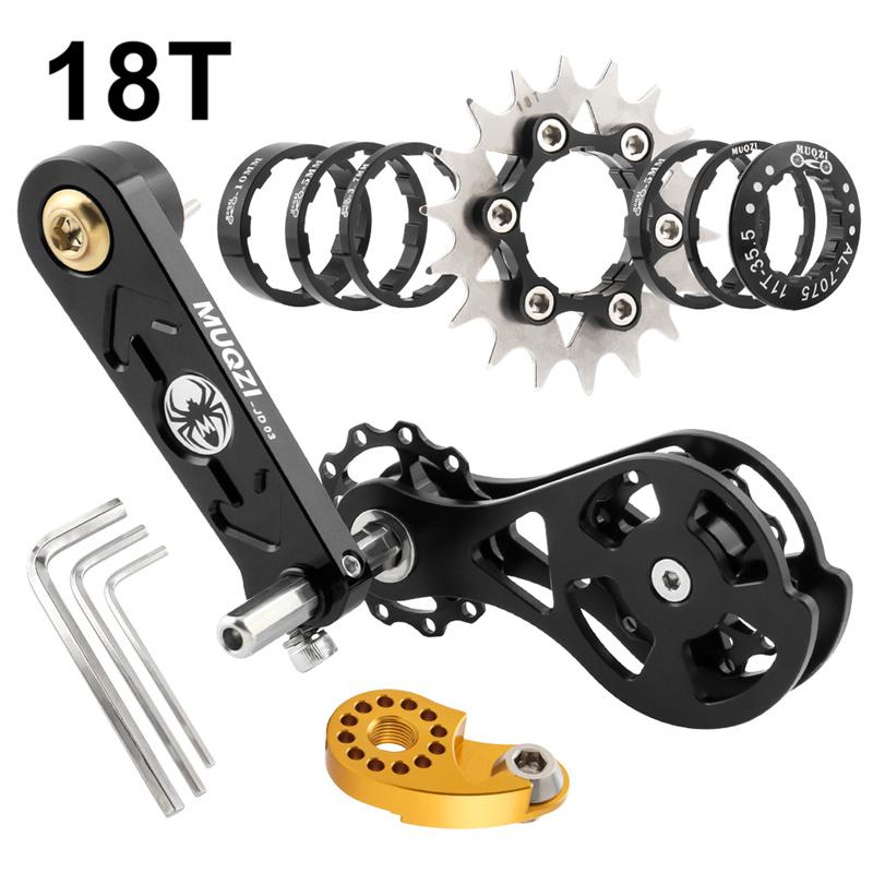 MUQZI Fahrradkassetten-Umrüstsatz 12t-22t Single Speed Kassettenritzel und Kettenspanner für MTB Rennrad
