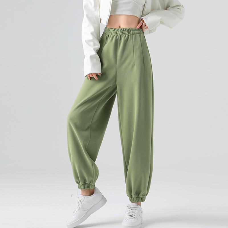 Men's and women's embroidered smiley sweatpants women's spring and autumn new loose leggings Harlan pants slimming casual sweatpants