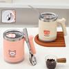 304 Stainless Steel Double Wall Insulated Water Cup Leak-proof Milk Coffee Mug With Spoon Reusable Tumbler Drinkware