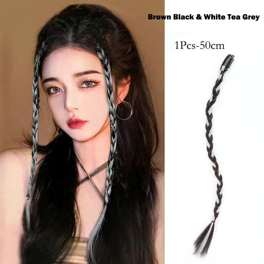 Lightweight Braid Wig With Strong BB Clip Hair Braid Ponytail Hair Weaving Extension  for Women