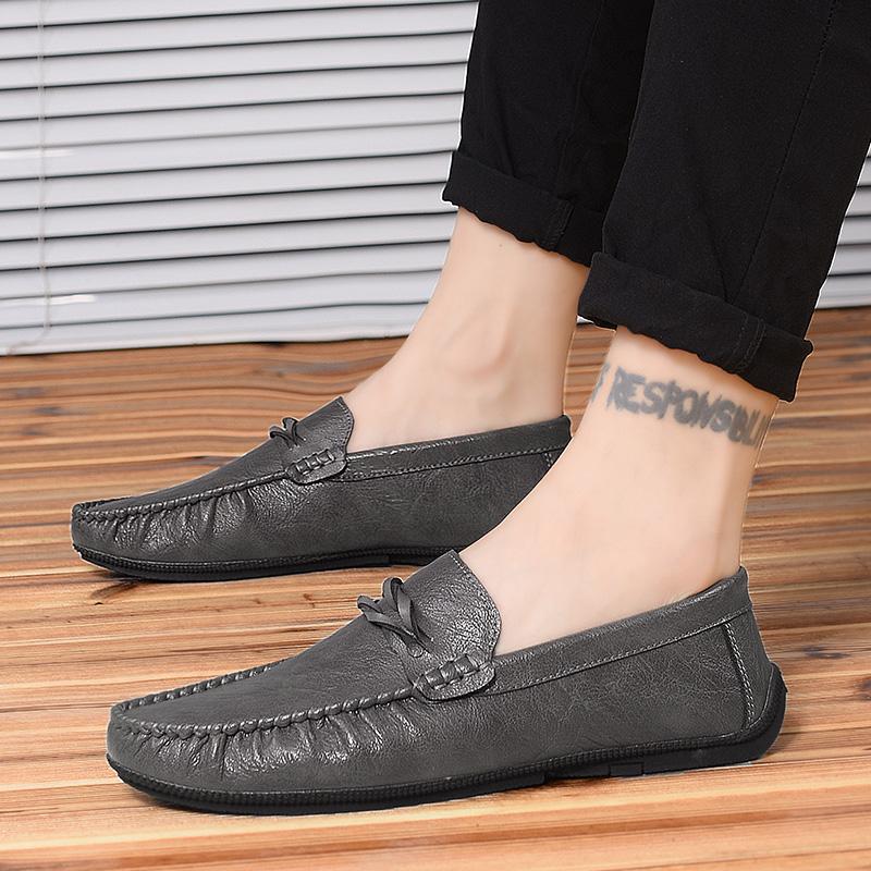 Penny Loafers Men Flats Large Size 46 Mens Casual Shoes Lightweight Slip-On Soft Leather Mens Driving Shoes Man Moccasins 2026