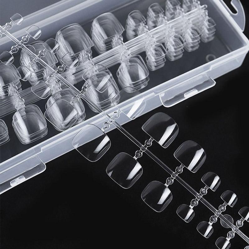240Pcs Clear Acrylic Nail Tips French Fake Nail 500pcs UV Gel Manicure Fake Nails Half Cover False Nail