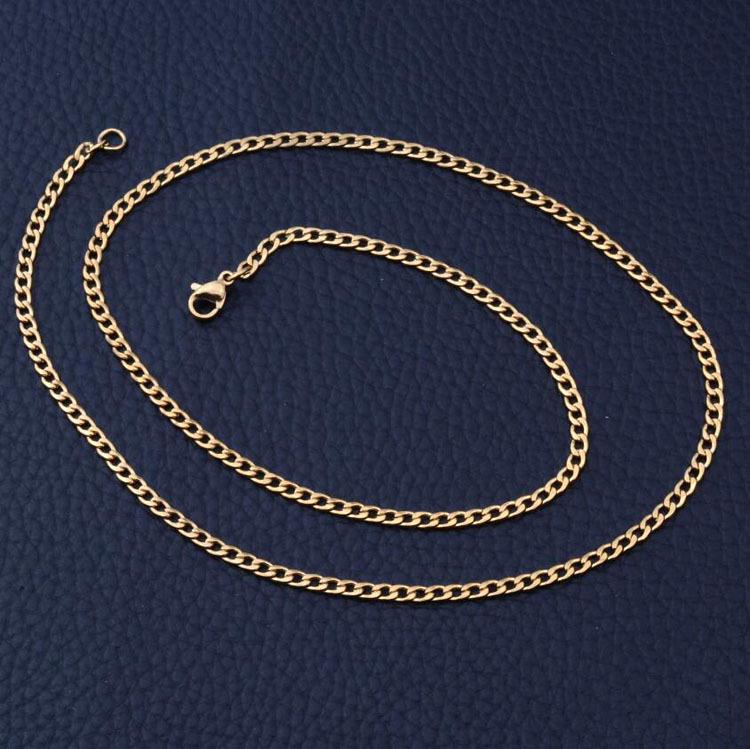 Titanium Steel Gold Men s Cross Chain Necklace in Stainless Steel Jewelry.