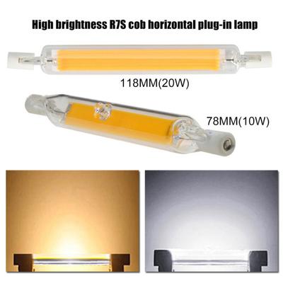 R7S 78/118mm 10/20W Halogen Light Dimmable COB LED Replace Lamp Bulb Glass Tube