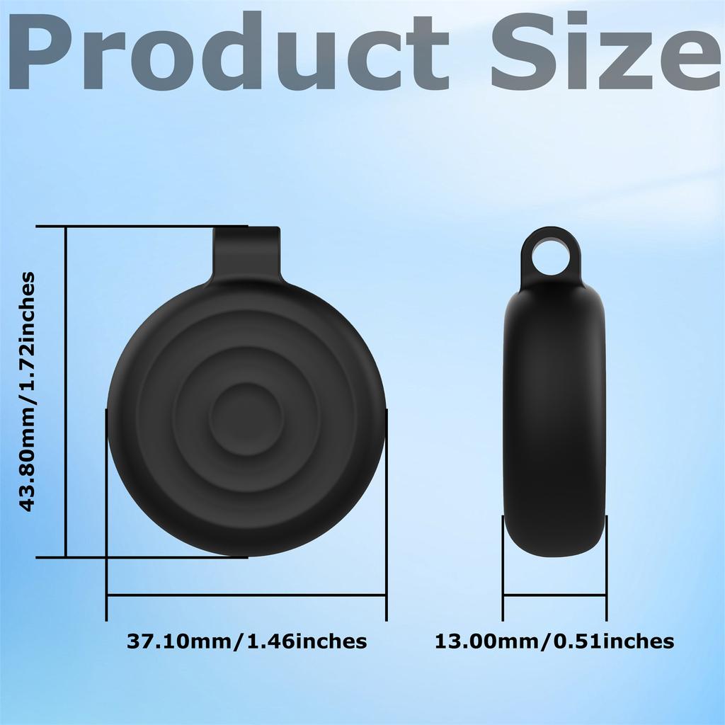 AT-66 For AirTag Locator Protective Case Waterproof Shockproof Tracker Silicone Cover with Keychain