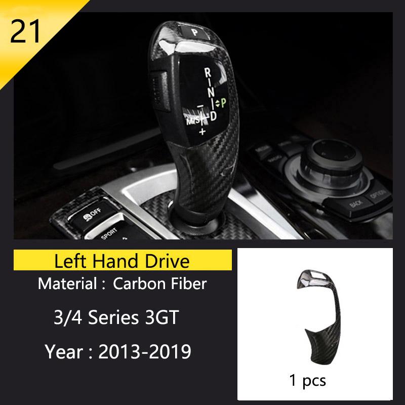 Car Styling Carbon Fiber Interior Button Panel Decoration Cover Trim Sticker Frame For BMW 3 Series F30 3gt F34 F32 Accessories