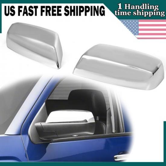 Pair Chrome Side Mirror Covers Cap For 2014-2018 Chevy Silverado/GMC Sierra 1500