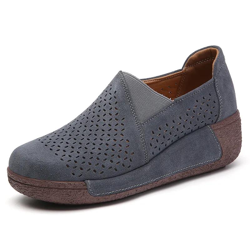 Spring Cow Suede Leather Ladies Loafers Women's Shoes Platform Flats Sneakers Female Moccasins Shoe Women Creepers Slip On Shoes