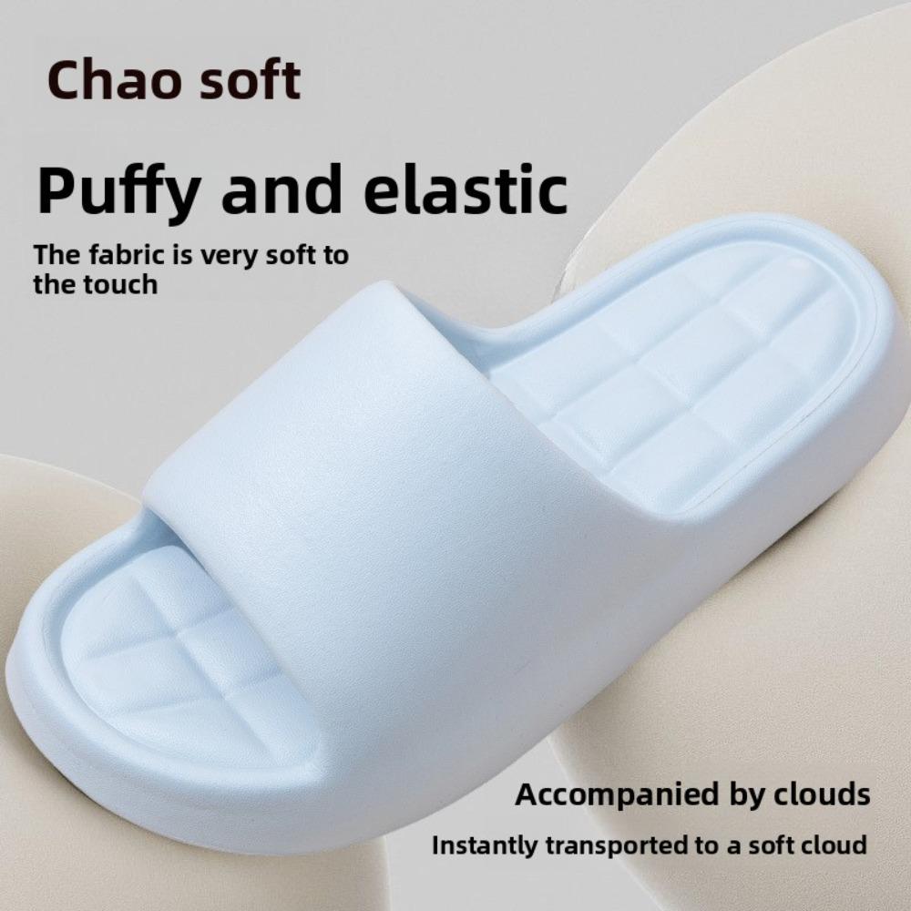 Women's EVA Thick Sole Slippers, Summer Anti-slip Bathroom Slides, Breathable Odor Proof Indoor Outdoor Shoes