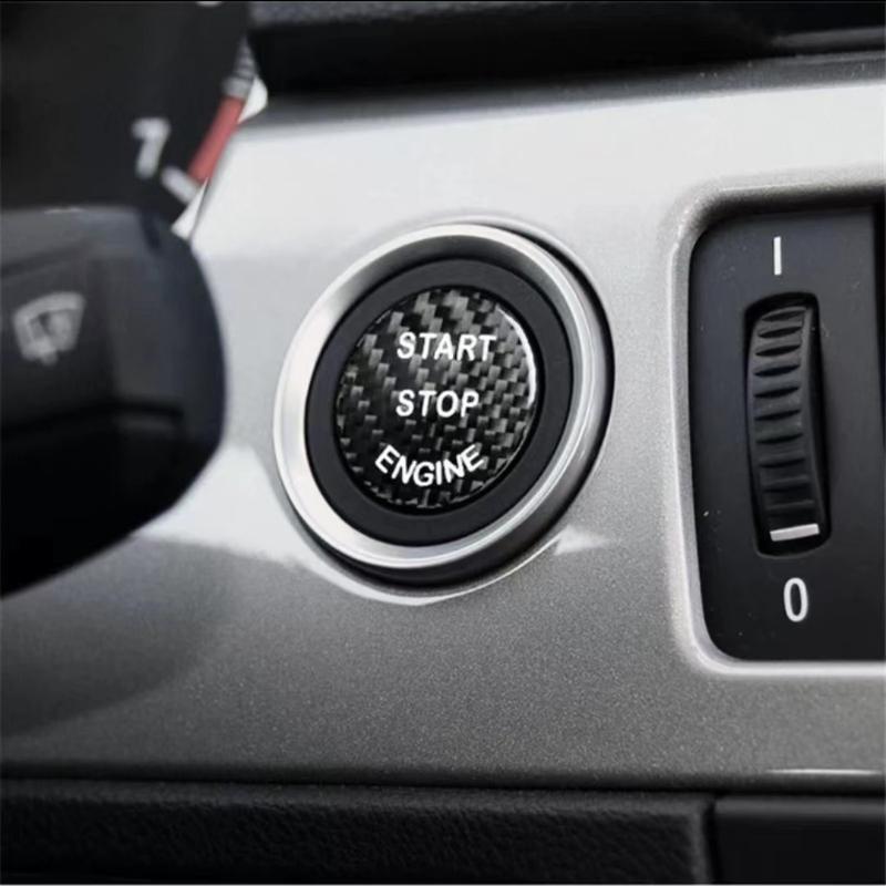 

Новые декоративные круглые наклейки для запуска одним щелчком мыши, наклейка на кнопку запуска двигателя для M 3 серии E90 E92 E93 320i Z4 E89 2009-2012 stop Carbon Fibe Black Sticker