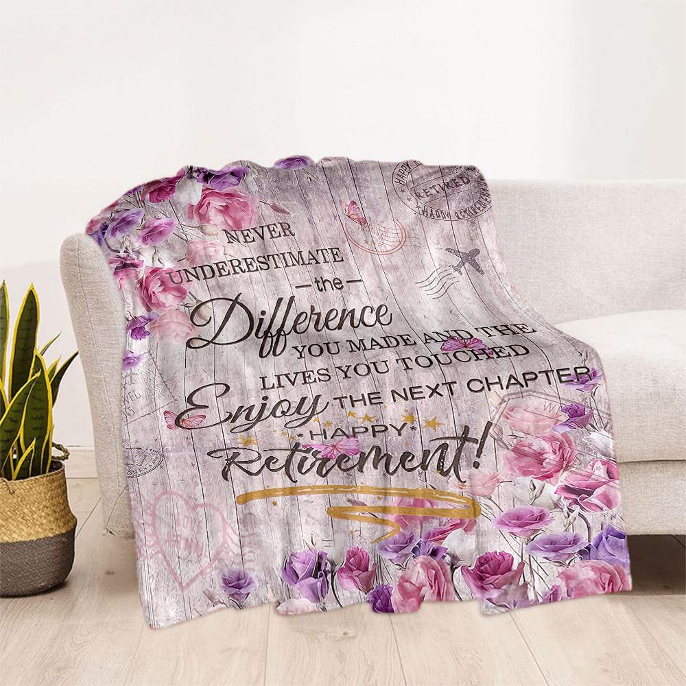 Retirement Journey Inspiration Blankets Are Suitable for Living Rooms,making Them an Ideal Choice for Outdoor Travel and Gifts.