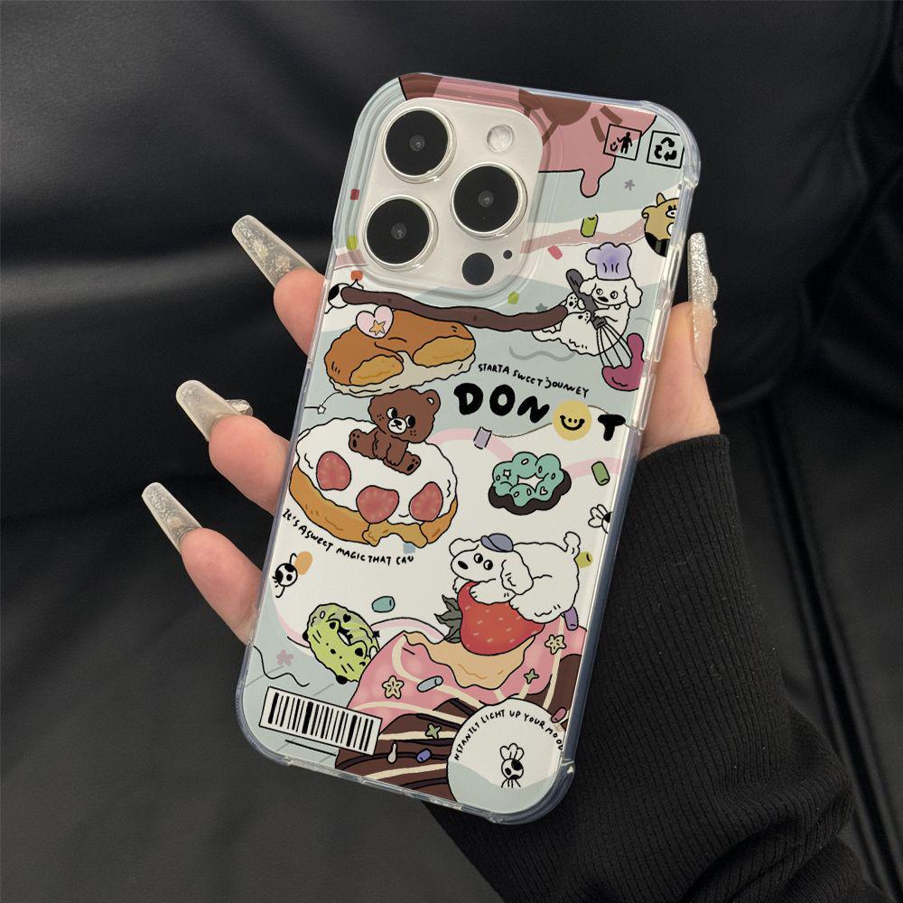 

Strawberry Bear Double Layer Phone Case for Apple 14, 15, 16, 16 Pro Max Apple 16 Pro