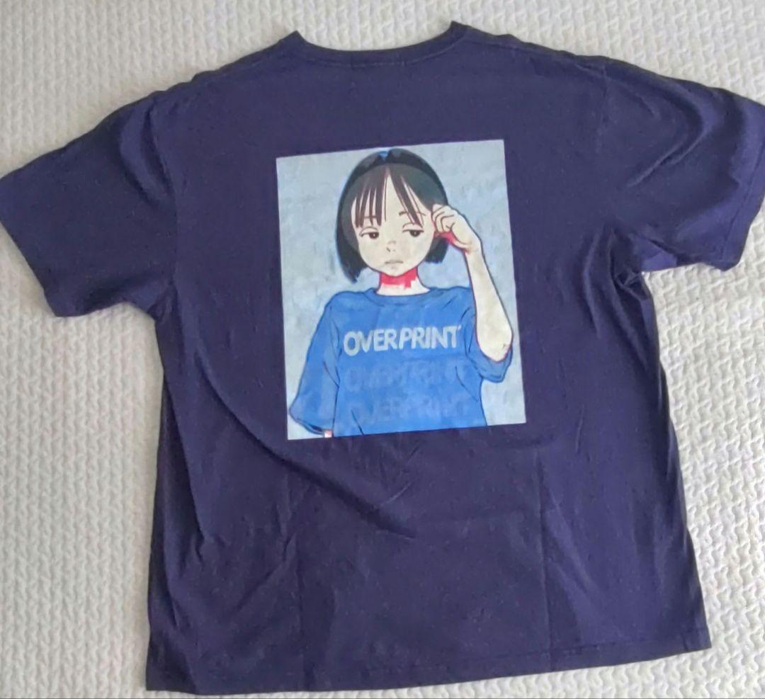 

[USED] Navy over print T-shirt