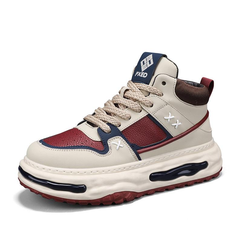 

Зимние высокие спортивные туфли из хлопка с флисовым утолщением новые теплые повседневные мужские туфли мужские туфли с толстой подошвой, увеличивающие рост 44