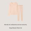 Women's Round Neck 3A Antibacterial Thermal Underwear Set