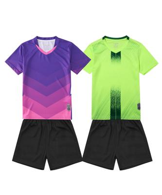 Kids Soccer Wear Jersey Set for Boys Training Top and Bottom Set Short Sleeves Shorts Pants Moisture Wicking Quick Drying Breathable 120 [LUCKYLUAN]
