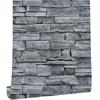HaoHome Grey Stone  Peel Stick Stone Wallpaper for Walls Self Adhesive Contact Paper Kitchen El Wall Decor