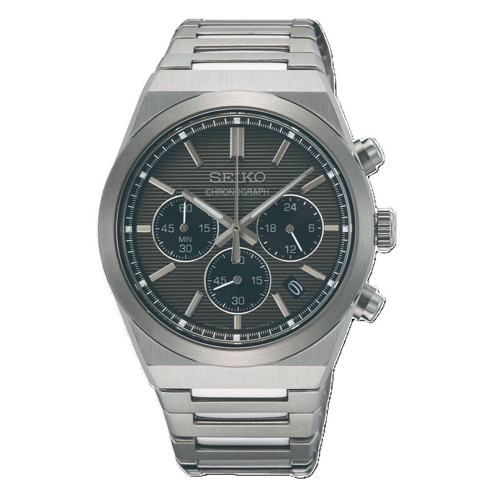 

SEIKO Quartz CHRONOGRAPH Sapphire Stainless Steel Men Watch SSB455P1 серый