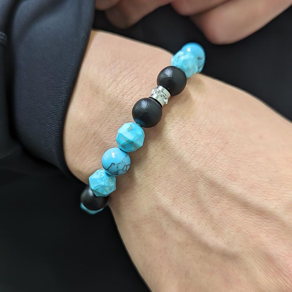 COLANCOLAN FORCE 4 Turquoise Size Negative Bracelet, Blue, M-L, Ions, Relaxation.