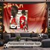 Bukayo Saka Personalized Tapestry Support Custom Name, Wall Art Home Decoration