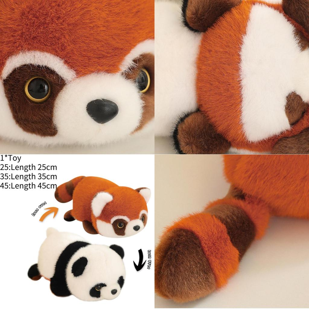 Adorable Transforming Plush Panda To Red Panda Stuffed Animal Perfect Gift For Couples