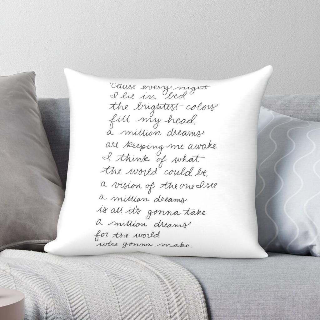Greatest Showman A Million Dreams Square Pillowcase Polyester Linen Velvet Creative Zip Throw Pillow Case Bed Cushion Cover