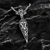 Nordic Thor's Hammer Viking Spear Stainless Steel Pendant - Retro Unisex Viking Celtic Ornament