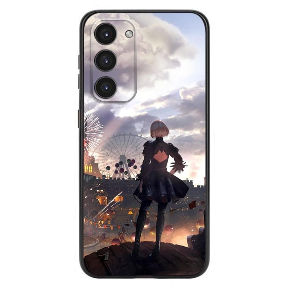 N-NieR A-Automata 2B Phone Case For Samsung Galaxy A20,A21s,A22,A31,A32,A52,A53,A72,73,A80,A91 Soft Liquid Silicone Black Cover