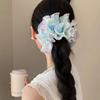 Elastic Plaid Scrunchies Sweet Exaggerated Hair Ring Personality Large Lace Hair Tie  Daily