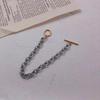 Korean Retro Metal Color Block Titanium Steel Unisex Hip Hop Bracelet