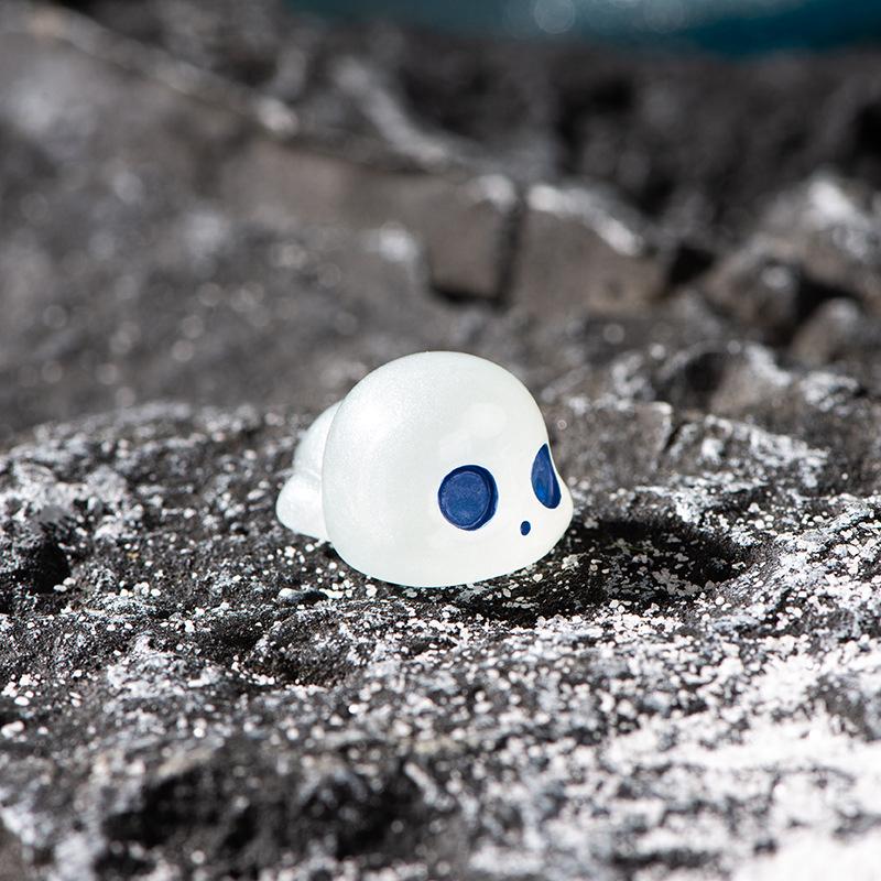 

Творческий мультфильм светящийся призрак фигурка микро ландшафтный декор милые миниатюры DIY украшения для дома аксессуары подарки