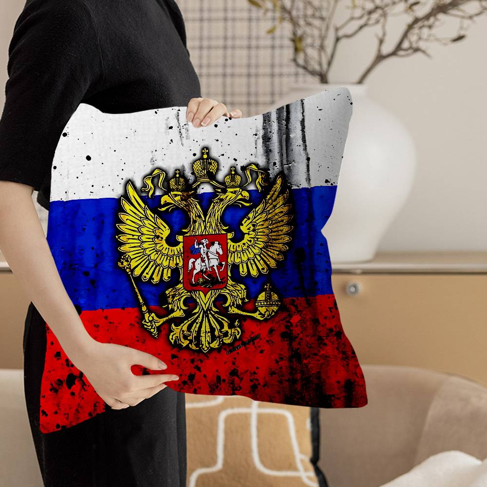 R-Russian Flag Cushion Cover Pillow Cover Decor Pillowcase Printed Cushion Case For Couch