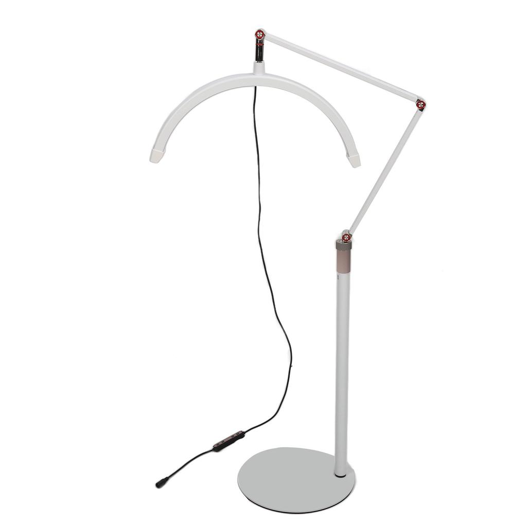 16in Half Moon Lamp LED Floor Beauty Light Dimmable Makeup Nail Tattoo Light Adjustable Height 3
