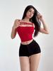 Branco Verão Coreano Moda Sexy Hot Pants Picante Menina Shorts Roupas Femininas Cor Sólida Cintura Baixa Envolver Quadris Slim Shorts Justos