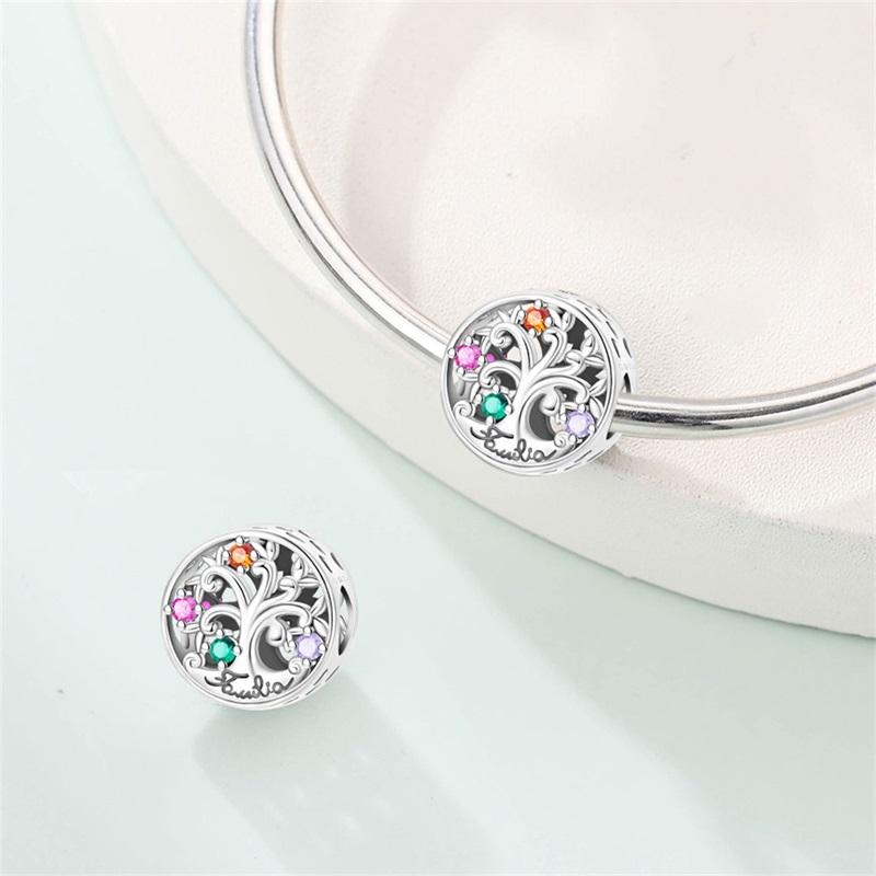 Copper Beads Charms Warm Tree Of Life Family Pendant Fit Authentic Handmade Bracelet Exquisite Diy Jewellery Gifts