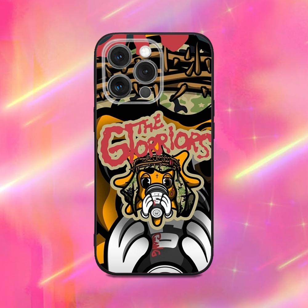 

G-GLO G-GANG Rapper Logo Phone Case For iPhone 16,15,14,13,12,11,Pro,Max,Plus,X,XS,XR,SE,8,7,Mini,Soft Silicone Black Case iPhone16