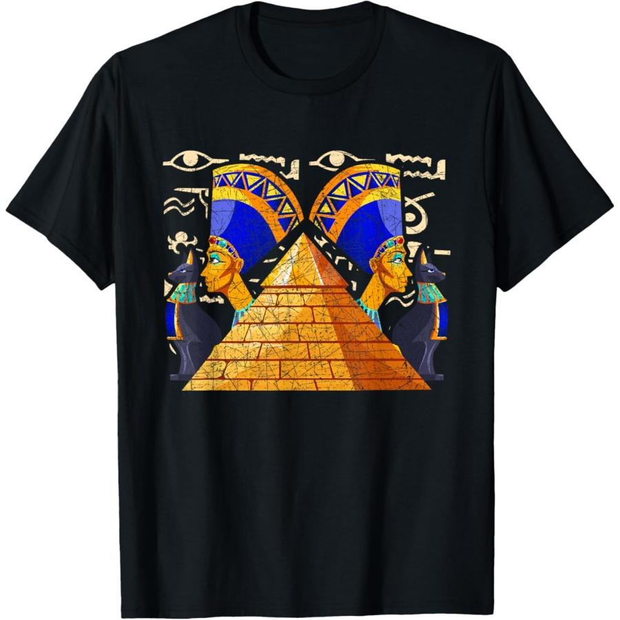Подарки и футболки с египетскими пирамидами Египетская царица Нефертити Футболка с Египтом S