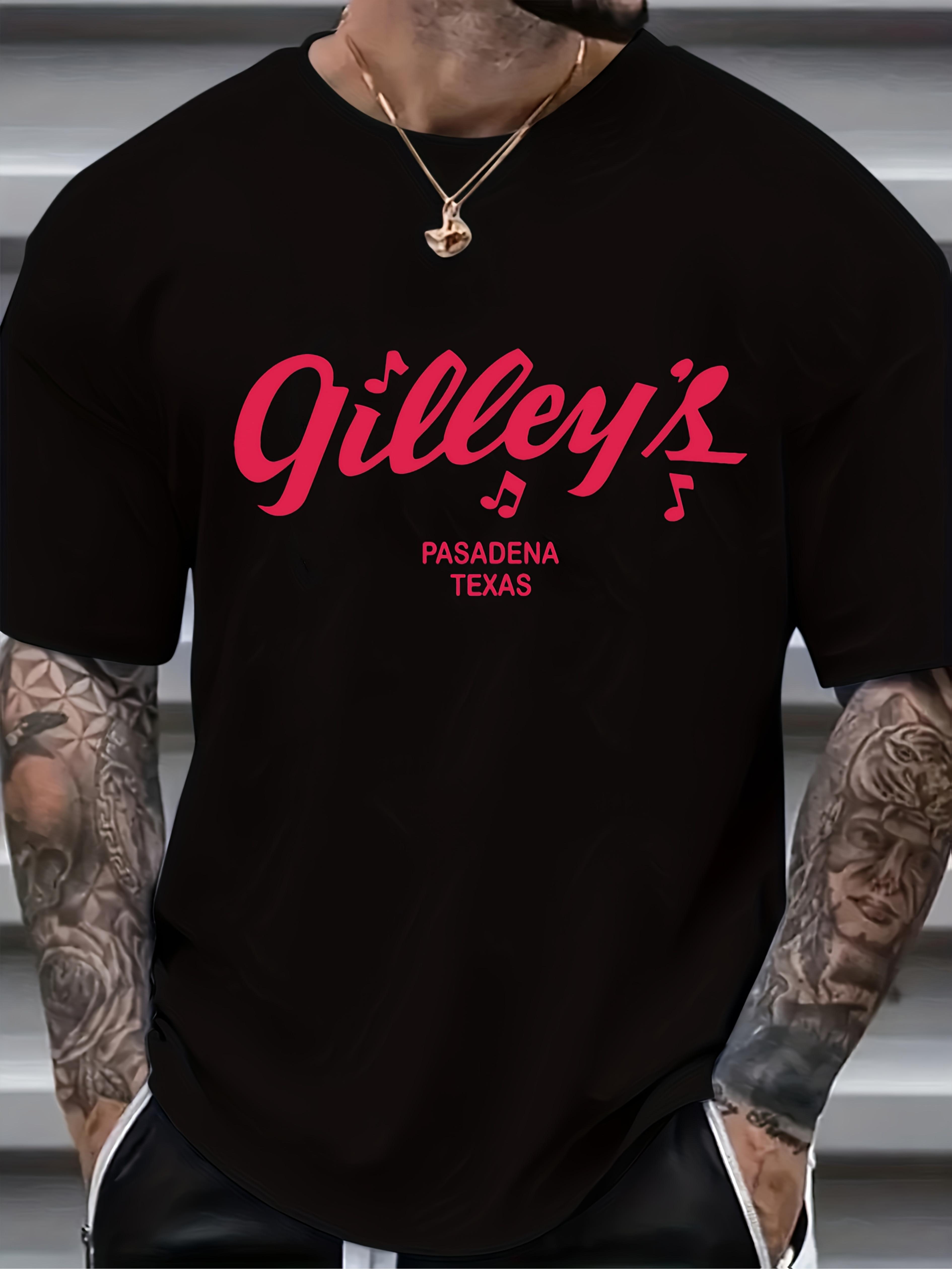 GILLEY s PASADENA TEXAS Graphic T-shirt - 100% Cotton Casual Short Sleeve Crew Neck S