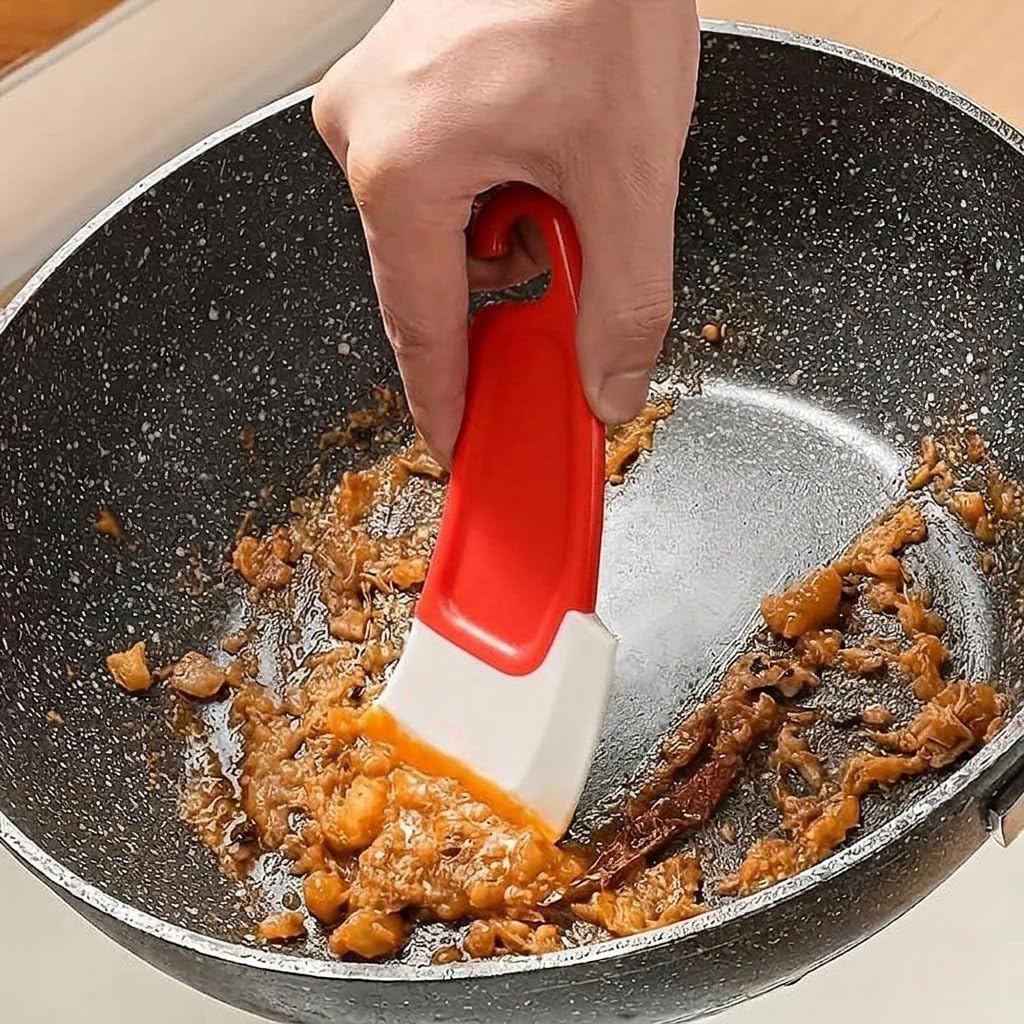 1pc Heat-resistant Silicone Spatula Rubber Kitchen spatula For Baking, Scraping Non-stick cookware, safe and Flexible for Cooking Removes Residue from