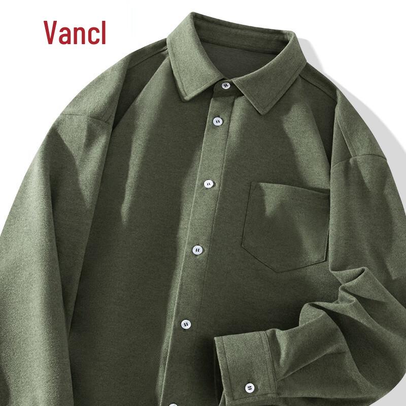 VANCL Men's 2025 Fall Flannel Long Sleeve Shirt