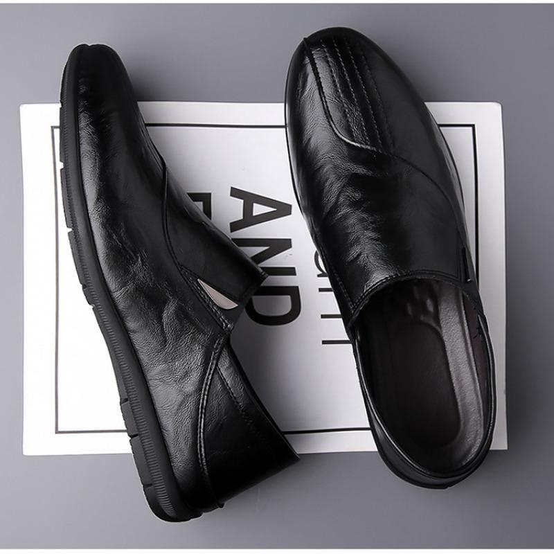 Fashion British Spring Autumn Business Men's Dress Shoes Fashion Slip-on Soft Sole Driving Shoe Male Designer Flat Leather Shoes for Men