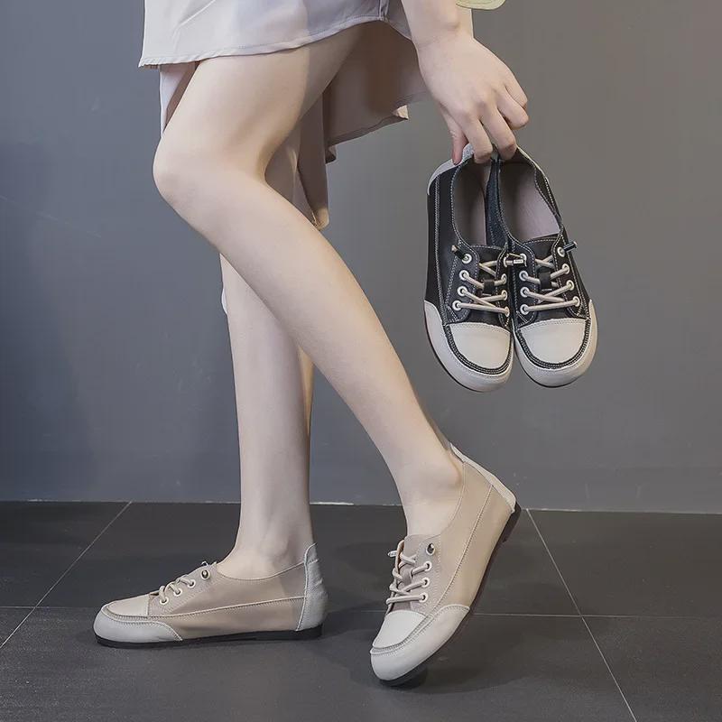 Dammockasiner i äkta kohud - Mjuk sula, bekväma vita skor för utomhus- och arbetskläder