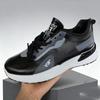 Men's spring and autumn new leather shoes lightweight running casual sports shoes platform running shoes casual