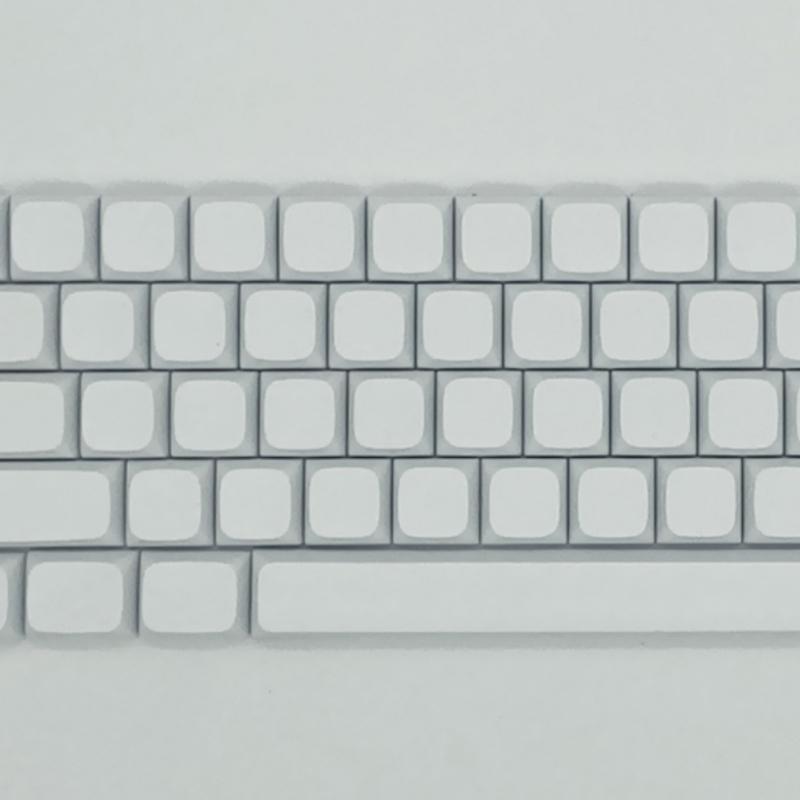 PBT-Tastenkappen, 68 Tasten, minimalistisches weißes Blanko-Tastenkappen-Sublimations-Tastenkappen für AK680 RK68 DK68 Tastaturlayouts