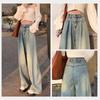Y2k Baggy Jeans Ženy Vysoký pas Modré džínové kalhoty Streetwear 2000 Dlouhé kalhoty Vintage Oversize korejská móda 90. let